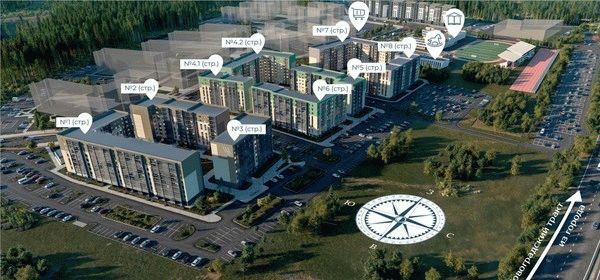 Новая трехкомнатная квартира, п.Пригородный ЖК Шишкин, Сосновский район, Яркая, д. 1.3