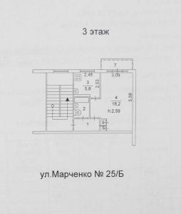 Однокомнатная квартира, Челябинск, Тракторозаводский район, Марченко, д. 25б